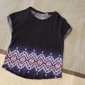 Navy and purple dyed shirt